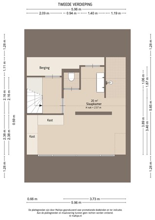 Floorplan - Koningin Wilhelminalaan 32, 4247 EN Kedichem
